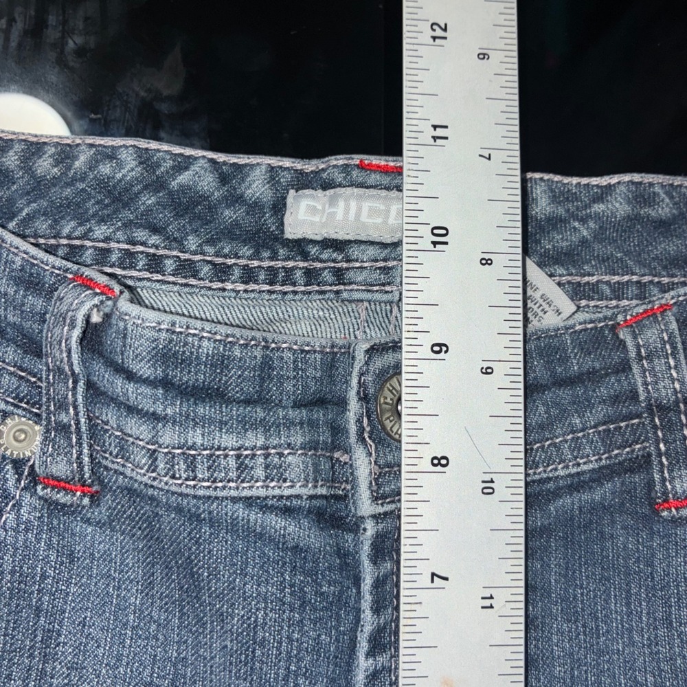 Chico's Platinum Quartz MR Blue Jeans Straight Leg Women Size 1 Reg (US 8) - Picture 6 of 9